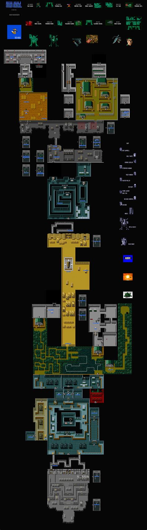 Metal Gear 2: Solid Snake Maps & Walkthrough